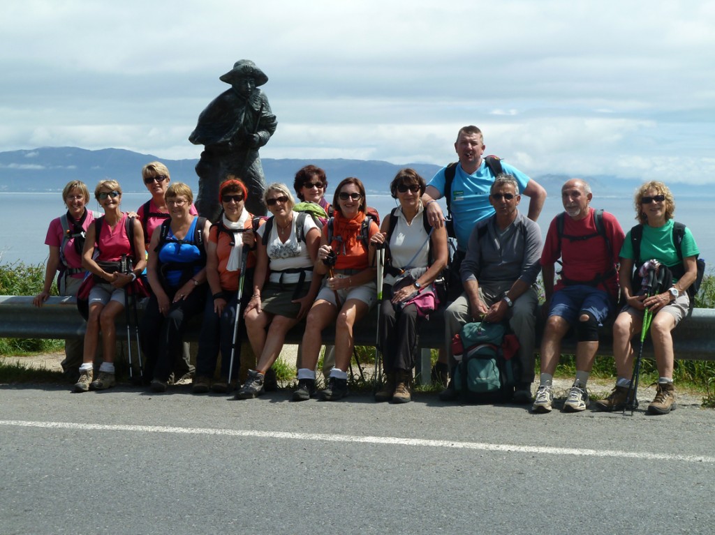 Photo du groupe à St-Jacques-Baie-de-Fisterra