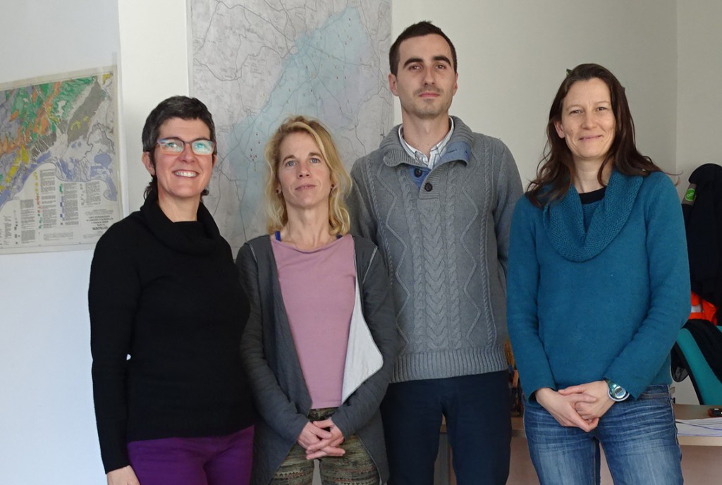 L'équipe (de gauche à droite) : Isabelle Brunel, Carine Esculier, Yann Auer, Sophie Ressouche