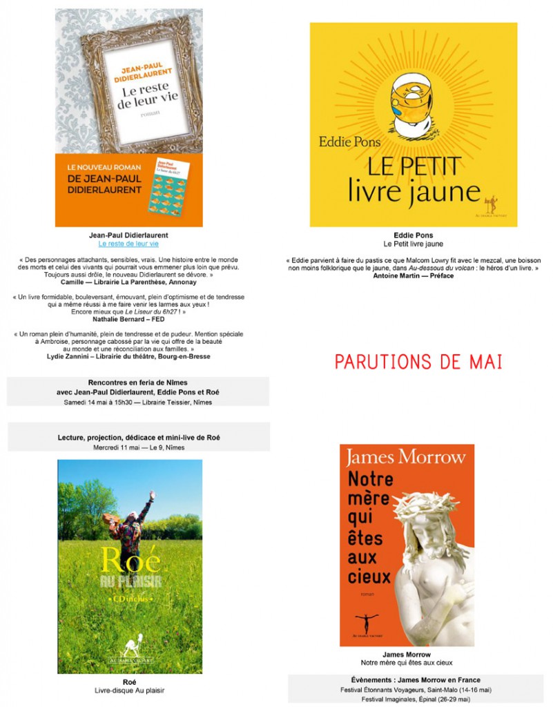 PARUTIONS DE MAI