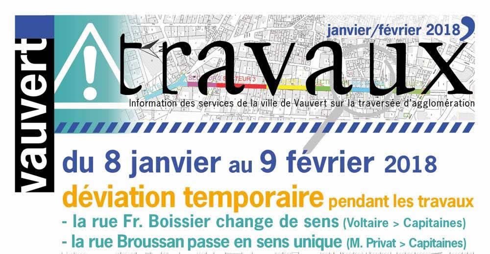 Vauvert : Travaux rue de la République