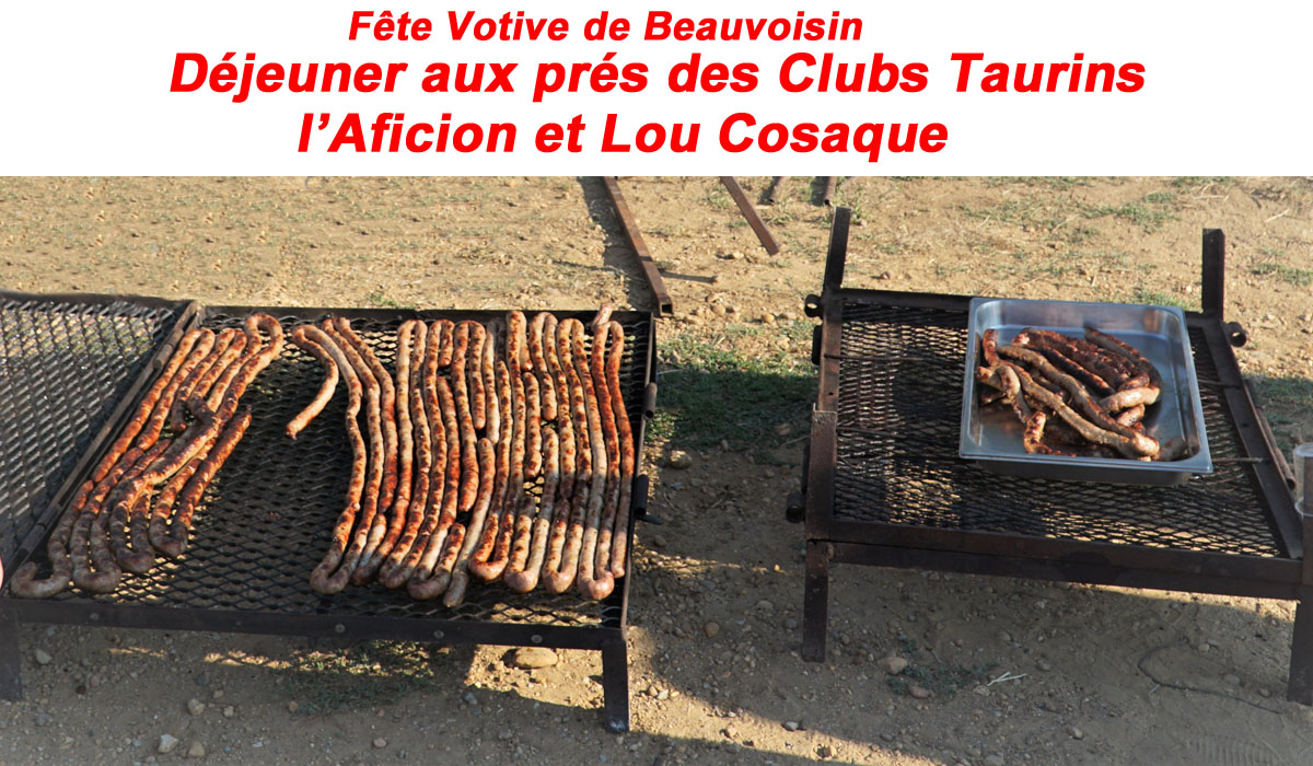 Beauvoisin : Le déjeuner aux prés des clubs taurins l’Aficion et Lou Cosaque